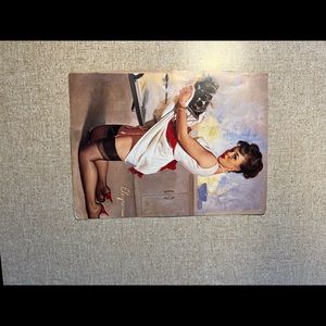 Vintage two sided pin up. Approx 8x10
